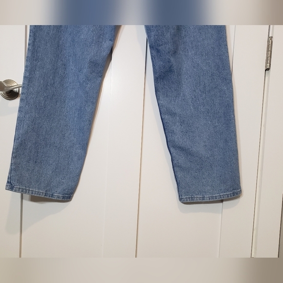 Chic Vintage High Rise Mom Blue Jeans Straight Leg Size 24W TALL - Picture 9 of 13